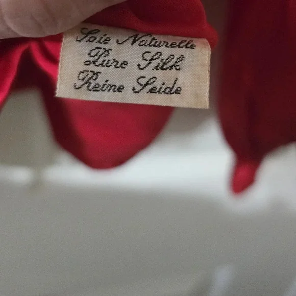 Vintage Pierre Cardin Pure Silk Blouse, Pleated Shoulders, Crochet Detail, EUC! - Picture 9 of 10